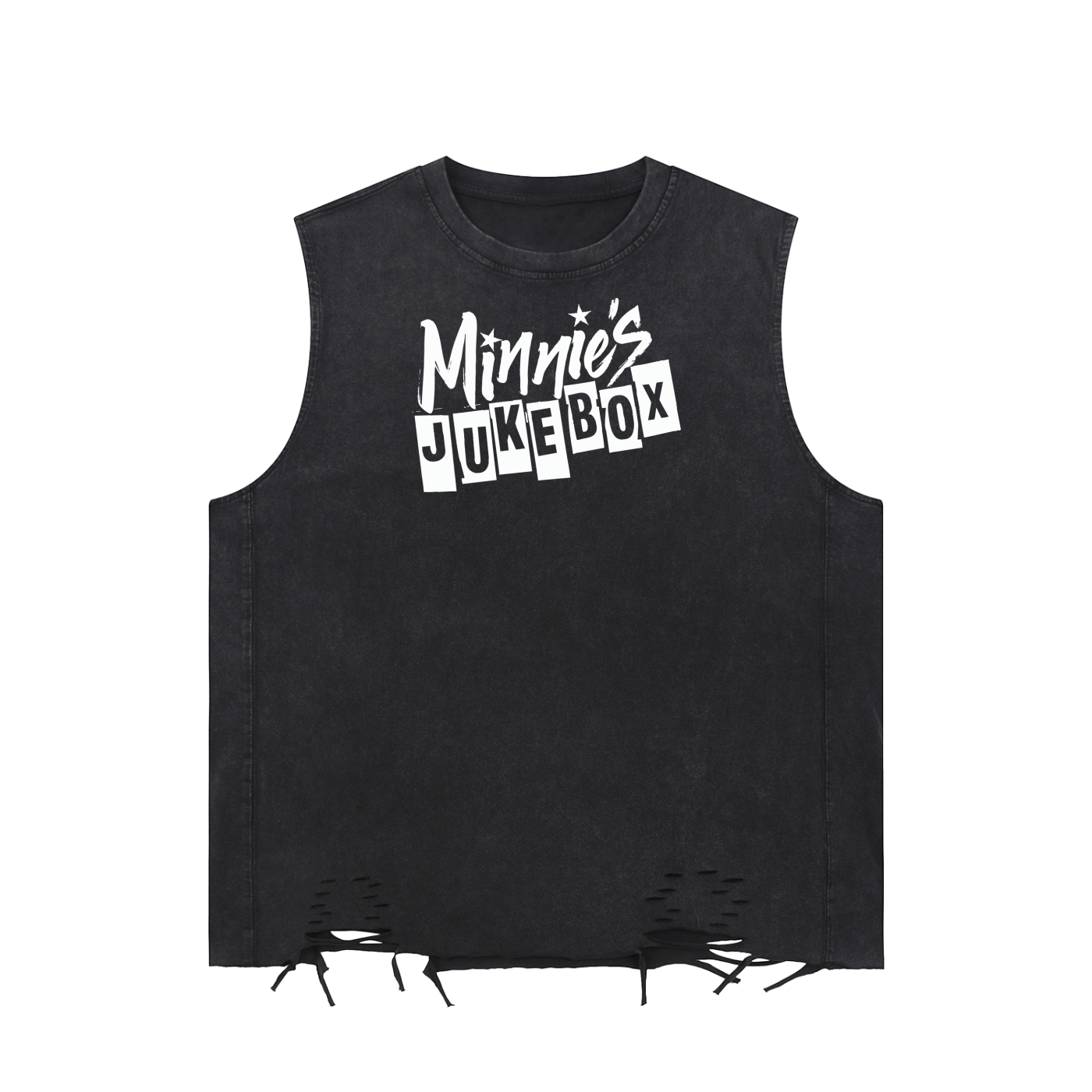 Minnie's Jukebox Raw-Hem Tank Top